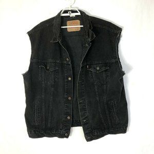 Levi's Sleeveless Trucker Vest Denim Jean Jacket x